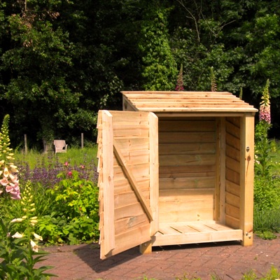 Compact Sheds Log Stores with Doors Tool Storage
